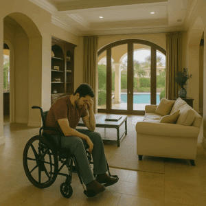 A distraught Florida man thinking the worst about his lost income