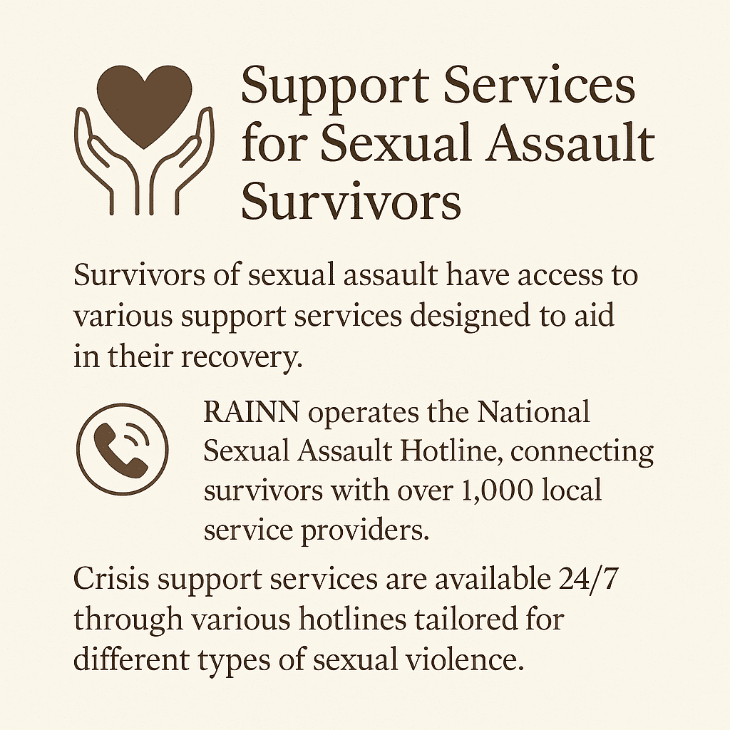 Support services for sexual assault.
