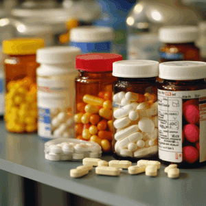 drugs in a pharmacy