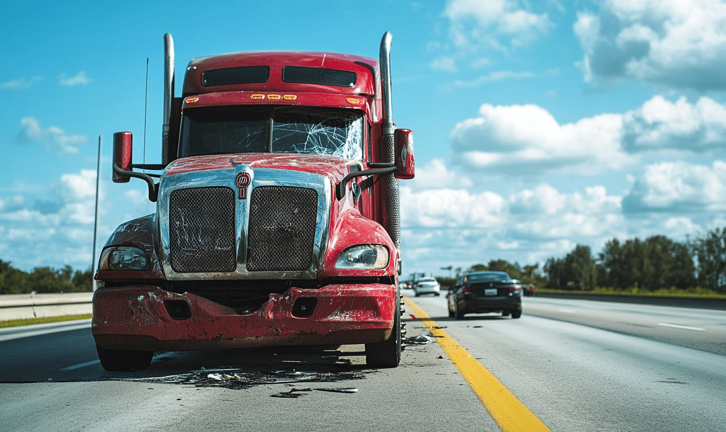 A truck after an accident in Florida