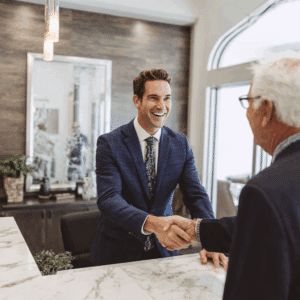 Client thanking a Florida real estate lawyer