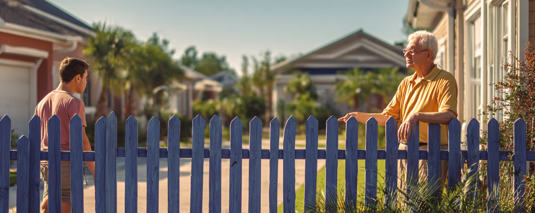 Neighbors arguing over property boundaries