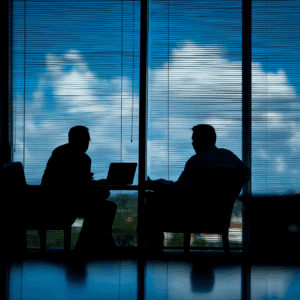 A lawyer with a family member of a wrongful death victim