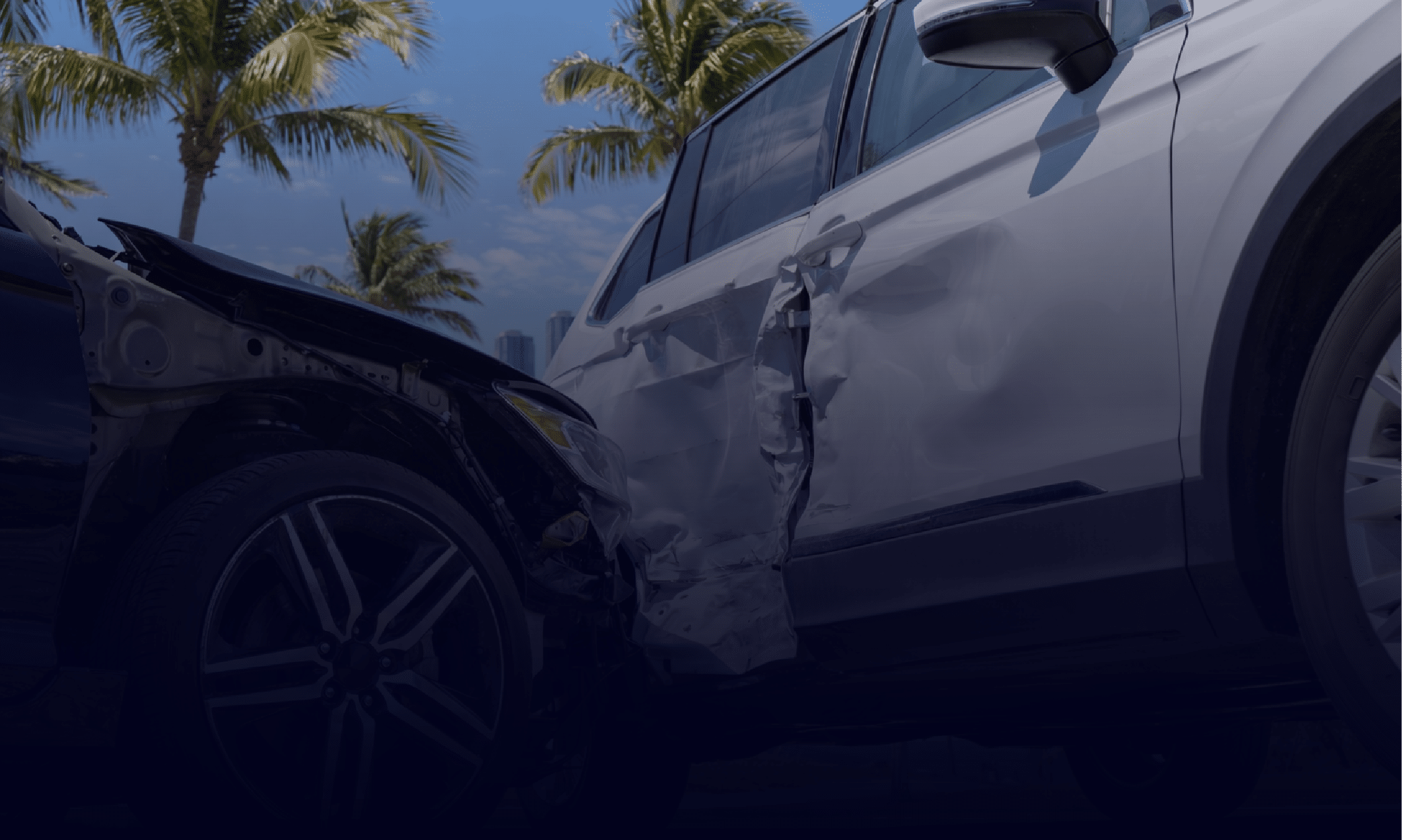 Side Collision Damage on a Car