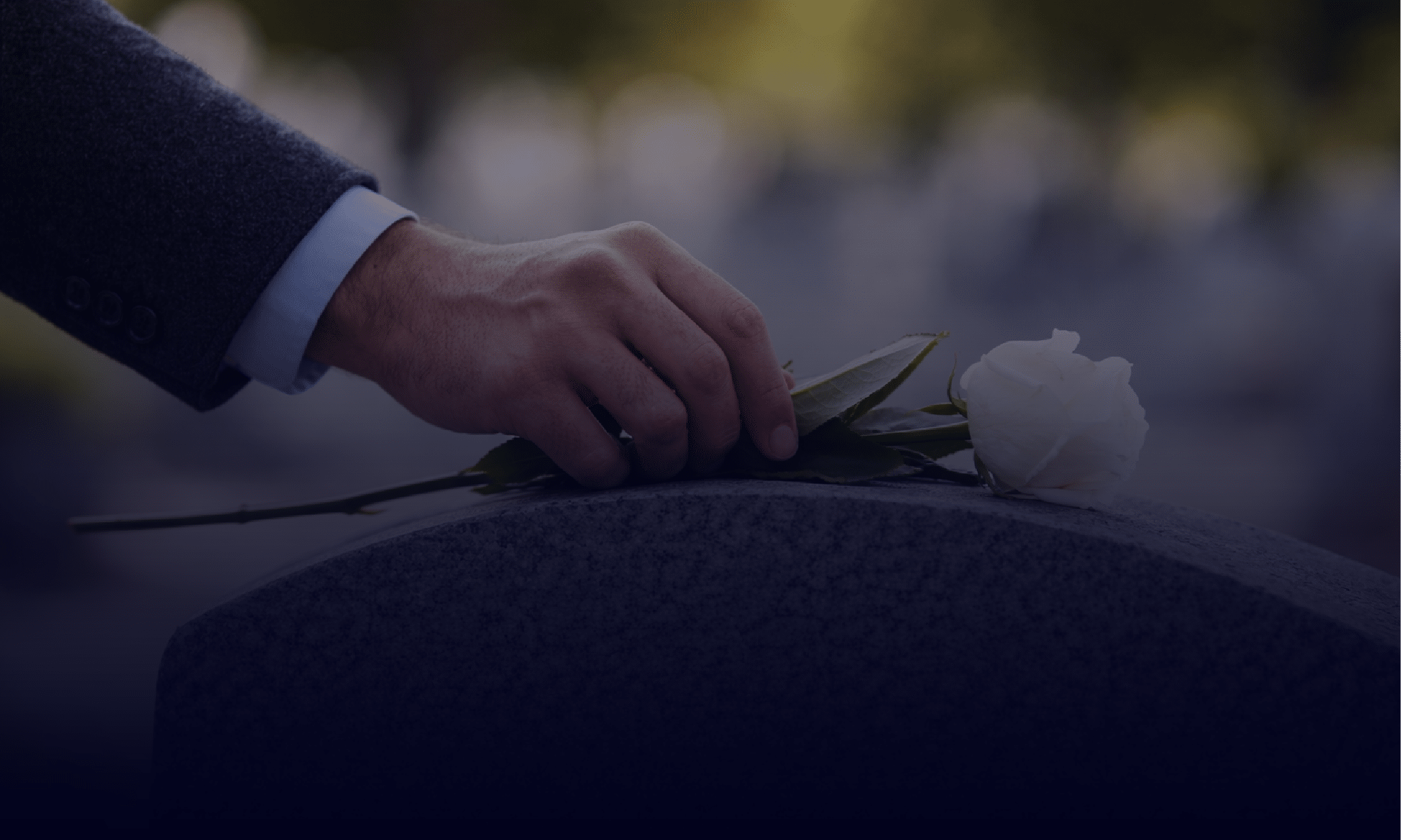 A Man Keeping Flower on a Grave
