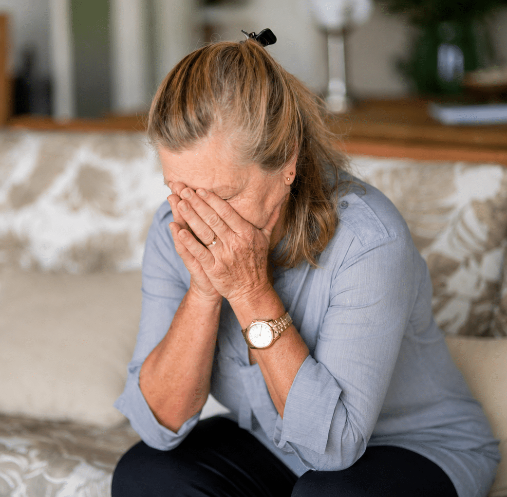 Woman in emotional distress